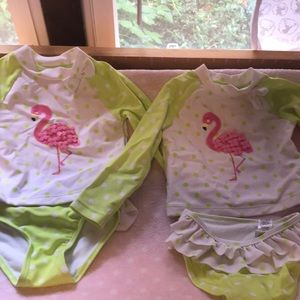 Twin swim rash guards